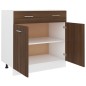 vidaXL Unterschrank mit Schublade Braun Eiche-Optik 80x46x81,5 cm vidaXL Unterschrank mit Schublade Braun Eiche-Optik 80x46x81,5 cm