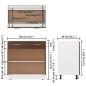 vidaXL Unterschrank mit Schublade Braun Eiche-Optik 80x46x81,5 cm vidaXL Unterschrank mit Schublade Braun Eiche-Optik 80x46x81,5 cm