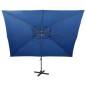 vidaXL Ampelschirm mit Lüftung 400x300 cm Azurblau vidaXL Ampelschirm mit Lüftung 400x300 cm Azurblau