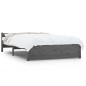 vidaXL Massivholzbett Grau 135x190 cm