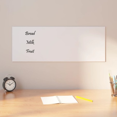 vidaXL Magnettafel Wandmontage Weiß 80x30 cm Hartglas
