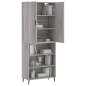 vidaXL Highboard Grau Sonoma 69,5x34x180 cm Holzwerkstoff vidaXL Highboard Grau Sonoma 69,5x34x180 cm Holzwerkstoff