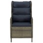 Verstellbarer Gartensessel mit Fußhocker Poly Rattan Braun Verstellbarer Gartensessel mit Fußhocker Poly Rattan Braun
