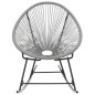 vidaXL Garten-Mond-Schaukelstuhl Grau Poly Rattan vidaXL Garten-Mond-Schaukelstuhl Grau Poly Rattan