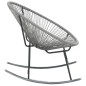 vidaXL Garten-Mond-Schaukelstuhl Grau Poly Rattan vidaXL Garten-Mond-Schaukelstuhl Grau Poly Rattan