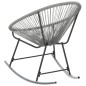 vidaXL Garten-Mond-Schaukelstuhl Grau Poly Rattan vidaXL Garten-Mond-Schaukelstuhl Grau Poly Rattan