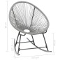 vidaXL Garten-Mond-Schaukelstuhl Grau Poly Rattan vidaXL Garten-Mond-Schaukelstuhl Grau Poly Rattan
