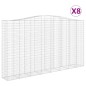 vidaXL Gabionen mit Hochbogen 8 Stk. 400x50x220/240cm Verzinktes Eisen vidaXL Gabionen mit Hochbogen 8 Stk. 400x50x220/240cm Verzinktes Eisen