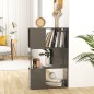 vidaXL Bücherregal Raumteiler Hochglanz-Grau 60x24x94 cm Holzwerkstoff vidaXL Bücherregal Raumteiler Hochglanz-Grau 60x24x94 cm Holzwerkstoff