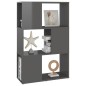 vidaXL Bücherregal Raumteiler Hochglanz-Grau 60x24x94 cm Holzwerkstoff vidaXL Bücherregal Raumteiler Hochglanz-Grau 60x24x94 cm Holzwerkstoff