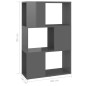 vidaXL Bücherregal Raumteiler Hochglanz-Grau 60x24x94 cm Holzwerkstoff vidaXL Bücherregal Raumteiler Hochglanz-Grau 60x24x94 cm Holzwerkstoff