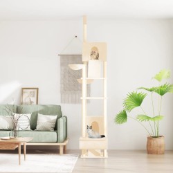 vidaXL Kratzbaum Deckenhoch Creme 277-303 cm
