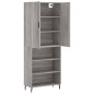 vidaXL Highboard Grau Sonoma 69,5x34x180 cm Holzwerkstoff vidaXL Highboard Grau Sonoma 69,5x34x180 cm Holzwerkstoff