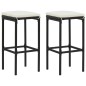 3-tlg. Bar-Set Poly Rattan Schwarz 3-tlg. Bar-Set Poly Rattan Schwarz