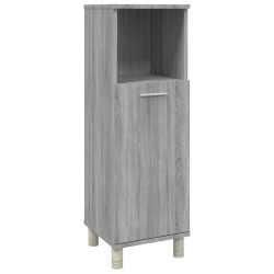 vidaXL Badschrank Grau Sonoma 30x30x95 cm Holzwerkstoff