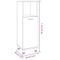 vidaXL Badschrank Grau Sonoma 30x30x95 cm Holzwerkstoff vidaXL Badschrank Grau Sonoma 30x30x95 cm Holzwerkstoff