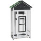vidaXL Voliere Grau 91,5x53x170 cm Massivholz Kiefer vidaXL Voliere Grau 91,5x53x170 cm Massivholz Kiefer