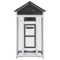 vidaXL Voliere Grau 91,5x53x170 cm Massivholz Kiefer vidaXL Voliere Grau 91,5x53x170 cm Massivholz Kiefer