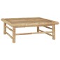 3-tlg. Garten-Lounge-Set mit Dunkelgrauen Kissen Bambus 3-tlg. Garten-Lounge-Set mit Dunkelgrauen Kissen Bambus