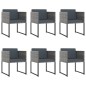 11-tlg. Garten-Essgruppe mit Kissen Poly Rattan Grau 11-tlg. Garten-Essgruppe mit Kissen Poly Rattan Grau