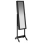 vidaXL Standspiegel Schwarz 34x37x146 cm vidaXL Standspiegel Schwarz 34x37x146 cm