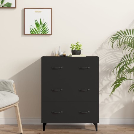 vidaXL Sideboard Schwarz 69,5x34x90 cm Holzwerkstoff