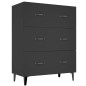 vidaXL Sideboard Schwarz 69,5x34x90 cm Holzwerkstoff vidaXL Sideboard Schwarz 69,5x34x90 cm Holzwerkstoff