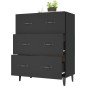 vidaXL Sideboard Schwarz 69,5x34x90 cm Holzwerkstoff vidaXL Sideboard Schwarz 69,5x34x90 cm Holzwerkstoff