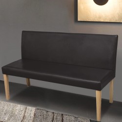 vidaXL Sitzbank 139,5 cm Dunkelbraun Kunstleder