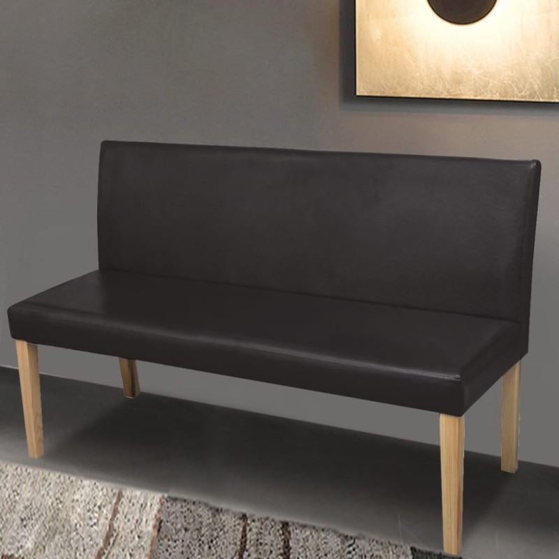 vidaXL Sitzbank 139,5 cm Dunkelbraun Kunstleder vidaXL Sitzbank 139,5 cm Dunkelbraun Kunstleder