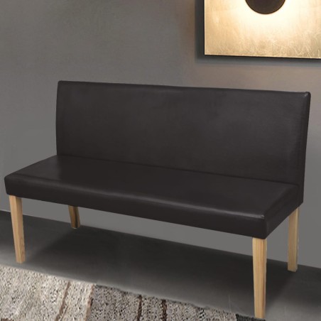vidaXL Sitzbank 139,5 cm Dunkelbraun Kunstleder