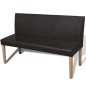 vidaXL Sitzbank 139,5 cm Dunkelbraun Kunstleder vidaXL Sitzbank 139,5 cm Dunkelbraun Kunstleder