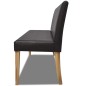 vidaXL Sitzbank 139,5 cm Dunkelbraun Kunstleder vidaXL Sitzbank 139,5 cm Dunkelbraun Kunstleder