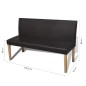 vidaXL Sitzbank 139,5 cm Dunkelbraun Kunstleder vidaXL Sitzbank 139,5 cm Dunkelbraun Kunstleder