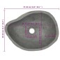 vidaXL Waschbecken Flussstein Oval 37-46 cm vidaXL Waschbecken Flussstein Oval 37-46 cm