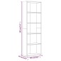 vidaXL Bücherregal 5 Fächer Braun Eiche 60x30x189 cm Holzwerkstoff vidaXL Bücherregal 5 Fächer Braun Eiche 60x30x189 cm Holzwerkstoff