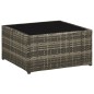 4-tlg. Garten-Lounge-Set mit Auflagen Poly Rattan Grau 4-tlg. Garten-Lounge-Set mit Auflagen Poly Rattan Grau