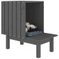 vidaXL Katzenhaus Grau 60x36x60 cm Massivholz Kiefer vidaXL Katzenhaus Grau 60x36x60 cm Massivholz Kiefer