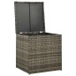 4-tlg. Garten-Lounge-Set mit Auflagen Poly Rattan Grau 4-tlg. Garten-Lounge-Set mit Auflagen Poly Rattan Grau