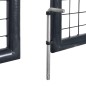 vidaXL Mesh-Gartentor Verzinkter Stahl 289 x 150 cm Grau vidaXL Mesh-Gartentor Verzinkter Stahl 289 x 150 cm Grau