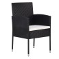 Gartenstühle 4 Stk. Poly Rattan Schwarz Gartenstühle 4 Stk. Poly Rattan Schwarz