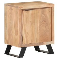 vidaXL Nachttisch 40x30x50 cm Akazie Massivholz mit Naturkanten 