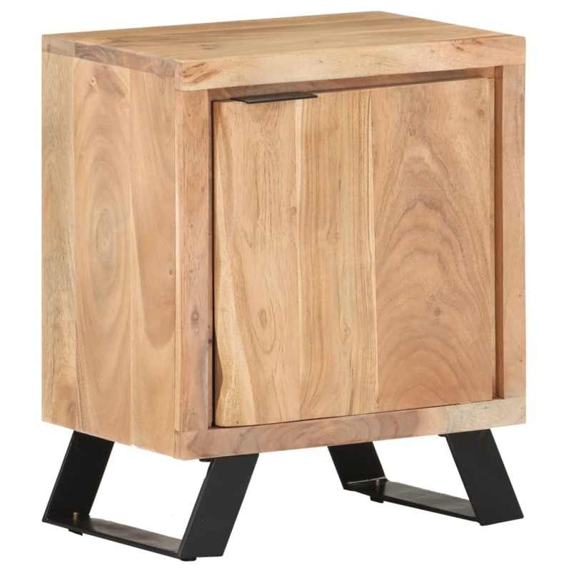 vidaXL Nachttisch 40x30x50 cm Akazie Massivholz mit Naturkanten vidaXL Nachttisch 40x30x50 cm Akazie Massivholz mit Naturkanten