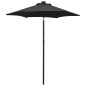 vidaXL Sonnenschirm mit LED-Leuchten Schwarz 200x211cm Aluminium vidaXL Sonnenschirm mit LED-Leuchten Schwarz 200x211cm Aluminium