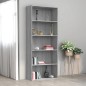 vidaXL Bücherregal 5 Fächer Grau Sonoma 80x30x189 cm Holzwerkstoff vidaXL Bücherregal 5 Fächer Grau Sonoma 80x30x189 cm Holzwerkstoff