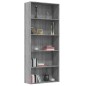 vidaXL Bücherregal 5 Fächer Grau Sonoma 80x30x189 cm Holzwerkstoff vidaXL Bücherregal 5 Fächer Grau Sonoma 80x30x189 cm Holzwerkstoff