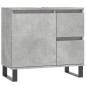 vidaXL Badschrank Betongrau 65x33x60 cm Holzwerkstoff vidaXL Badschrank Betongrau 65x33x60 cm Holzwerkstoff