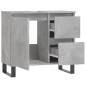 vidaXL Badschrank Betongrau 65x33x60 cm Holzwerkstoff vidaXL Badschrank Betongrau 65x33x60 cm Holzwerkstoff