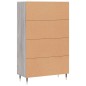 vidaXL Highboard Grau Sonoma 69,5x31x115 cm Holzwerkstoff vidaXL Highboard Grau Sonoma 69,5x31x115 cm Holzwerkstoff