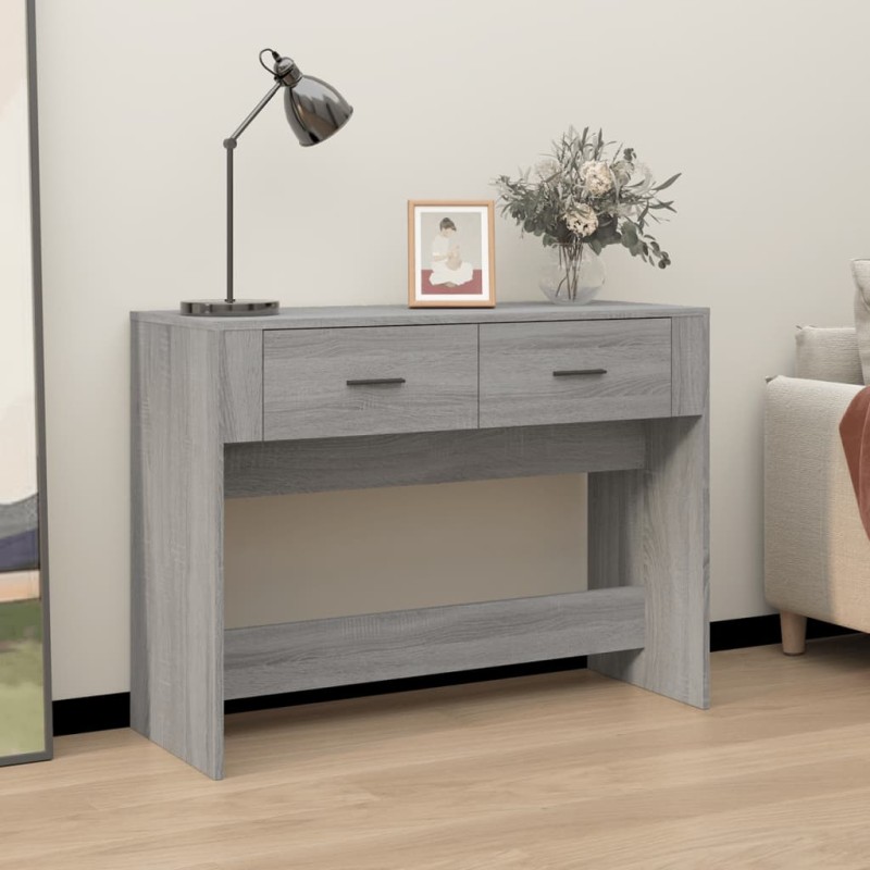vidaXL Konsolentisch Grau Sonoma 100x39x75 cm Holzwerkstoff vidaXL Konsolentisch Grau Sonoma 100x39x75 cm Holzwerkstoff